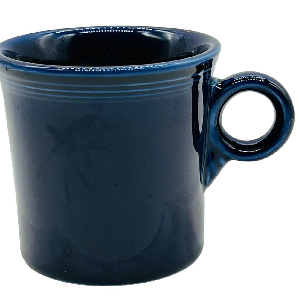 Fiesta Cobalt Blue Mug Coffee Cup Fiestaware Ring Handle Tom & Jerry HLC